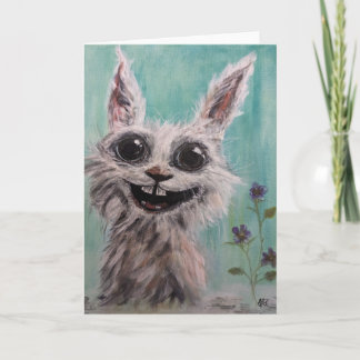 Kaninchengeklappte Grußkarte Karte