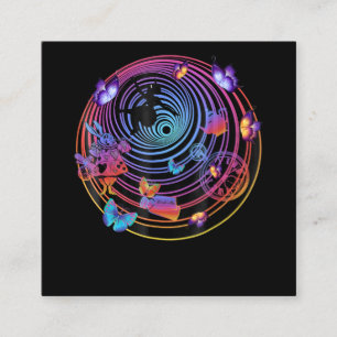 Kaninchengeschenk Alice im Wunderland Quadratische Visitenkarte