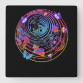 Kaninchengeschenk| Alice im Wunderland Quadratische Wanduhr (Vorderseite)