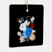 Kaninchengeschenk| Alice im Wunderland — Weißes Ka Keramikornament (Rechts)