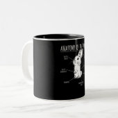 Kaninchengeschenk|Anatomie der Liebe der Niedliche Zweifarbige Tasse (Vorderseite Links)