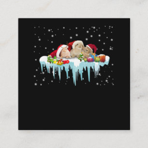 Kaninchengeschenk  Drei Kaninchen wirklich schöne  Quadratische Visitenkarte