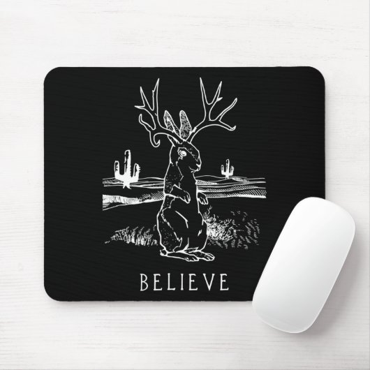 Kaninchengeschenk| Glaube Jackalope Mousepad (Mit Mouse)