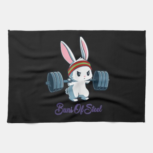 Kaninchengeschenk| Rabbit Lover Gym Workout Geschirrtuch (Horizontal)