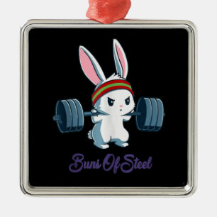 Kaninchengeschenk  Rabbit Lover Gym Workout Ornament Aus Metall