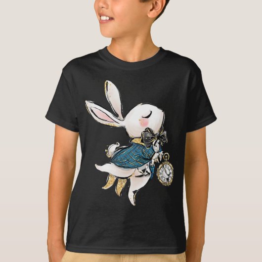 Kaninchengeschenk| Weißes Kaninchen der Alice im W T-Shirt (Vorderseite)