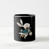 Kaninchengeschenk| Weißes Kaninchen der Alice im W Zweifarbige Tasse (Mittel)