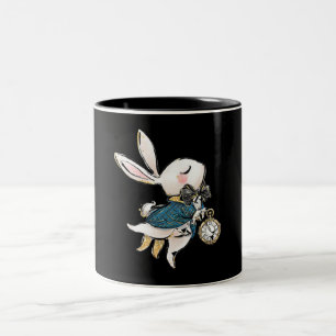 Kaninchengeschenk  Weißes Kaninchen der Alice im  Zweifarbige Tasse