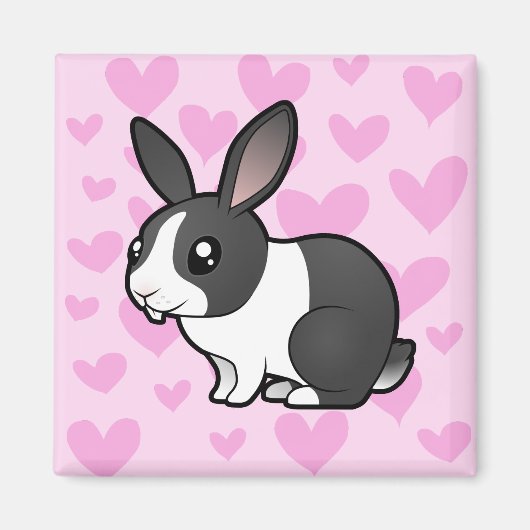 Kaninchenhaar (geschmeidiges Hündhaar) Magnet (Vorne)