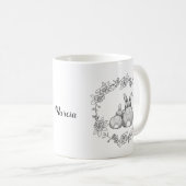 Kanincheninche Zeichne monochromen individuelle Na Kaffeetasse (VorderseiteRechts)