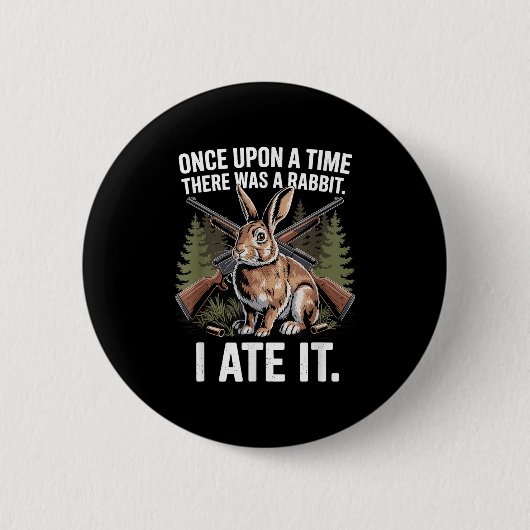 Kaninchenjagd Vater Jäger Kleines Wildtier Button (Vorderseite)