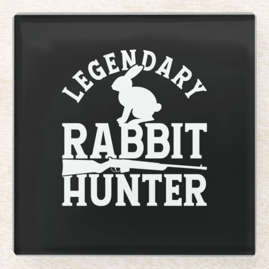 Kaninchenjäger Glasuntersetzer (Vorderseite)