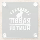 Kaninchenjäger Glasuntersetzer (Rückseite)