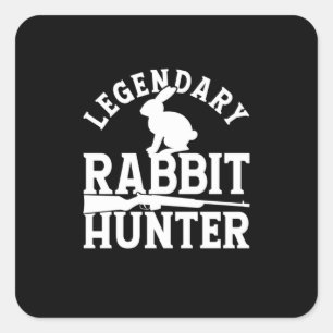 Kaninchenjäger Quadratischer Aufkleber