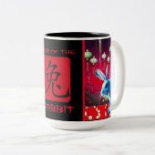 Kaninchenjahr Zweifarbige Tasse (VorderseiteRechts)