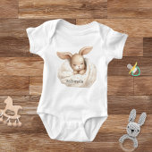 Kaninchenjunge Beige niedlich Baby Strampler