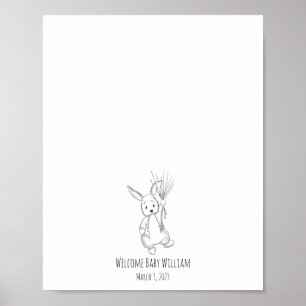 Kaninchenkizze Fingerprint Gästebuch