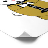 Kaninchenklarinett Gelbe Schwarze Poster (Ecke)