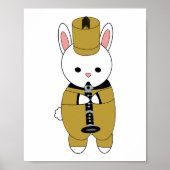 Kaninchenklarinett Gelbe Schwarze Poster (Vorne)