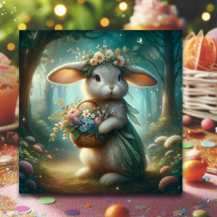 Kaninchenkörbe für Blume - Ostern Feiertagskarte