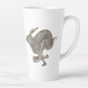 Kaninchenlauf mit schneller Kunst Milchtasse