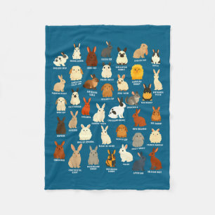 Kaninchenliebhaber Bunny züchtet Kaninchen Illustr Fleecedecke
