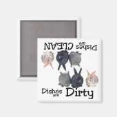 Kaninchenliebhaber Spülmaschine Magnet (Vorderseite/Rückseite)