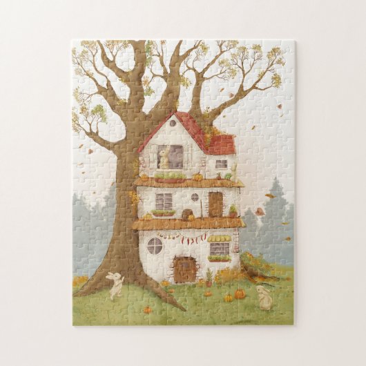 Kaninchenloch auf einem Baum Puzzle (Vertikal)