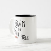 Kaninchenloch Zweifarbige Tasse (Vorderseite Links)