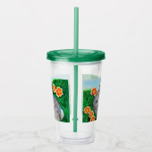 Kaninchenmalerei in Springtime Acryltrinkbecher (Rechts)