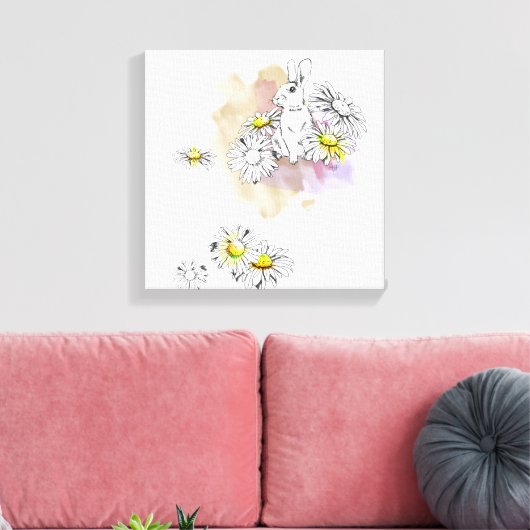 Kaninchenmalerei Leinwanddruck (Insitu (Wohnzimmer))