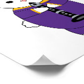 Kaninchenmarching-Band-Klarinette Lila gelb Poster (Ecke)