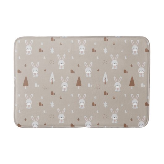 Kaninchenmuster Kids Bath Mat Badematte (Vorderseite)