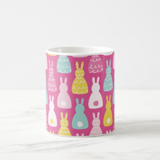 Kaninchenmuster Ostern Kaffeetasse (Mittel)