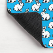 Kaninchenmuster - Schwarz und Weiß mit Sky Blue Mousepad (Ecke)