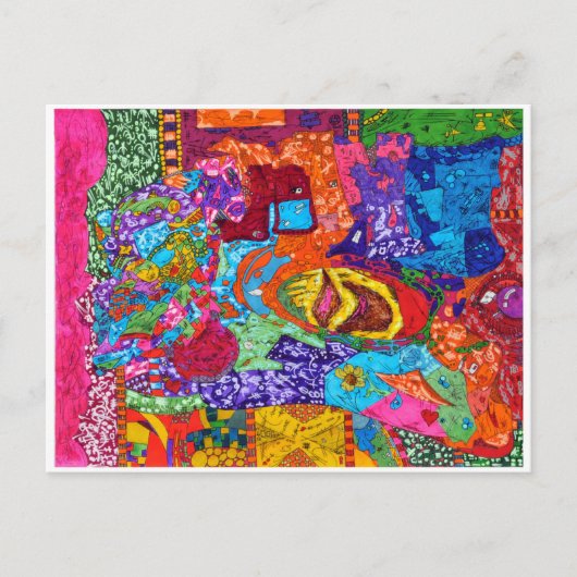 Kaninchenohren Postkarte (Vorderseite)