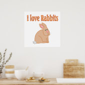 Kaninchenplakat Poster (Küche)