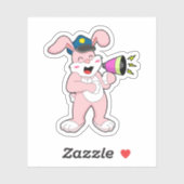 Kaninchenpolizei Mikrofon Aufkleber (Blatt)