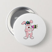 Kaninchenpolizei Mikrofon Button (Vorne & Hinten)