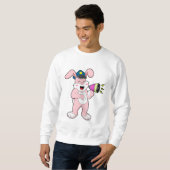 Kaninchenpolizei Mikrofon Sweatshirt (Vorne ganz)