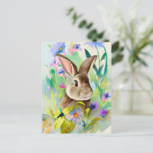 Kaninchenportrait 044 postkarte (Stehend Vorderseite)