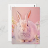 Kaninchenportrait 084 postkarte (Vorne/Hinten)