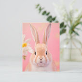 Kaninchenportrait 088 postkarte (Stehend Vorderseite)