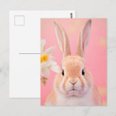 Kaninchenportrait 088 postkarte (Vorne/Hinten)