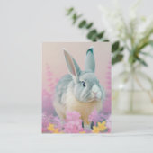 Kaninchenportrait 107 postkarte (Stehend Vorderseite)