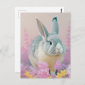 Kaninchenportrait 107 postkarte (Vorne/Hinten)