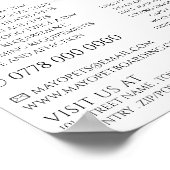 Kaninchenportrait, Boarding für Haustiere Poster (Ecke)