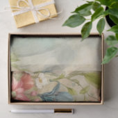 Kaninchenportrait und Blume Seidenpapier (Geschenk)