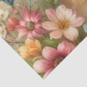 Kaninchenportrait und Blume Seidenpapier (Detail)