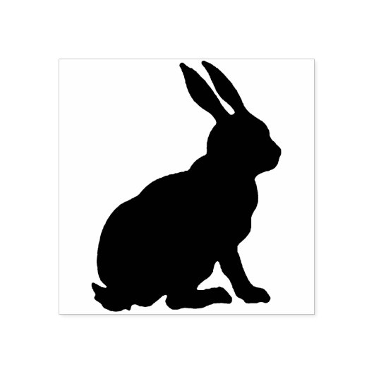 Kaninchenprofil der schwarzen Silhouette Gummistempel (Prägung)